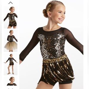 Weissman Illusion Sleeve Combo Dance Costume